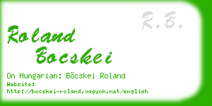 roland bocskei business card